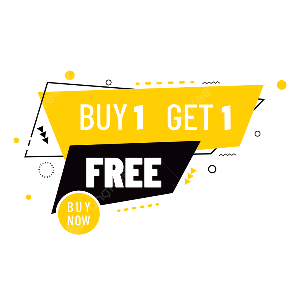 Buy 1 get 1 free badge 9536917 Vector Art at Vecteezy